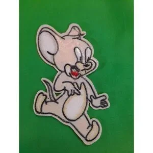 Jerry Mouse Iron On - Embroidered Patch/ Tom & Jerry/ 4"x 3" / New