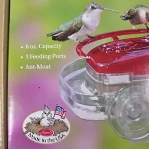 Jewel Box Window Hummingbird Feeder W/Ant Moat - New Open Box - MPN #407 USA