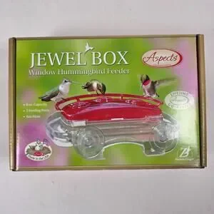 Jewel Box Window Hummingbird Feeder w/Ant Moat - New Open Box - MPN #407 USA