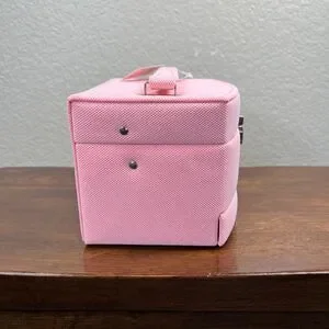 Jewelry Storage Organizer Box With Mirror Pink Giftable Rings Watches Necklace