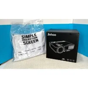 Jinhoo M10 WiFi Projector 1080P Supported With Sealed Projection Screen EUC