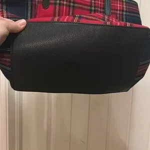 JJill Red/black Plaid Plaid Shoulder Bag