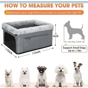 JOEJOY Deluxe Dog Booster Seat With Sturdy Metal Frame And Safety Leash NEW