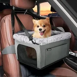 JOEJOY Deluxe Dog Booster Seat with Sturdy Metal Frame and Safety Leash NEW