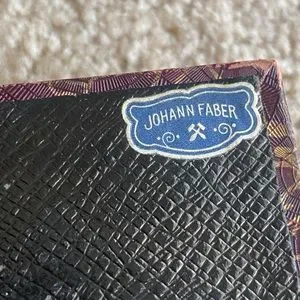 Johann Faber Art Deco Marble Celluloid Dip Pen Pencil Ink Well Desk Set