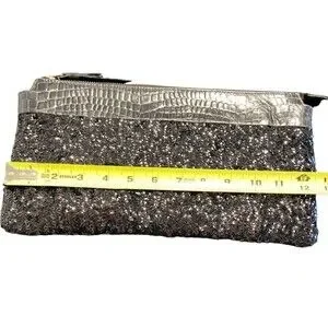 Johanna Rubiano Sequin Black Clutch Bag