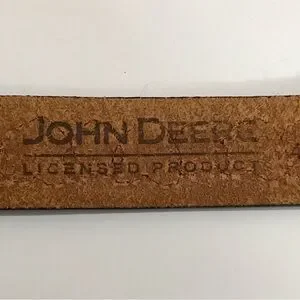 John Deere Girls Genuine Brown Leather Belt Threaded Heart Details Kids Belt