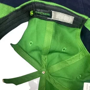 John Deere Hat Cap Low Profile Photo Adjustable Back Green