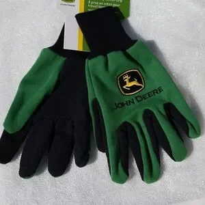 John Deere Logo Work Garden Gloves Size Yo…