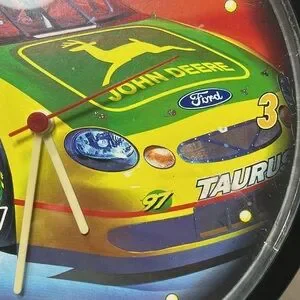 John Deere Motorsports NASCAR Vintage Wall Clock Battery Incl