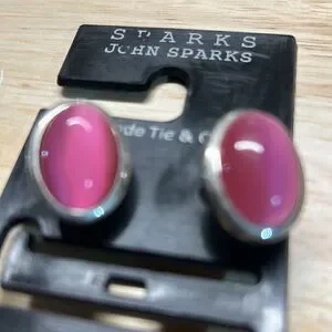 John Sparks Pink Cuff Links