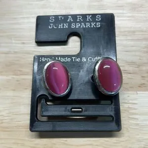 John Sparks Pink Cuff Links