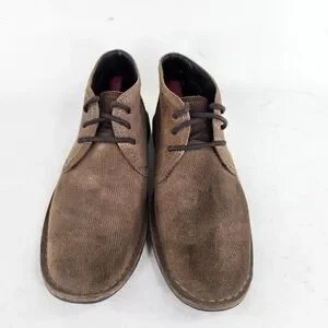 John Varvatos USA Men's Chukka Boots US 8 M Brown Suede Corduroy Plain Toe Shoes