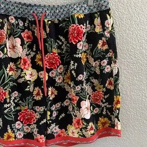 Johnny Was Men Unisex MIA FLORAL BORDER SWIM TRUNK SIZE XL