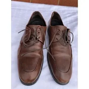 Johnson & Murphy Brown Leather Oxfords Lace Up Men Dress Shoes Size US 9 M