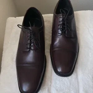 Johnston & Murphy Black Leather With Red Trim
