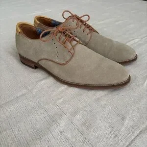 Johnston & Murphy Milliken Suede Derby Plain Toe Casual Brogue Men’s Size 8