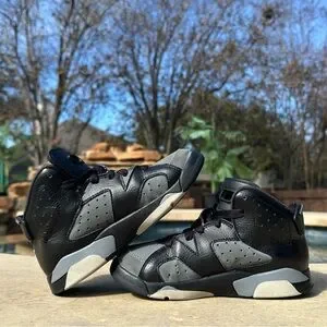 Jordan 6 Retro Black Cool Grey - Toddler Size 13C (384666-010)