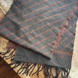Joseph Abboud Cashmere Wool Blend Germany Made Reversible Scarf