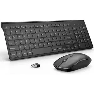 JOYACCESS Rechargeable 2.4G Wireless Keyboard and Mouse Combo Black New
