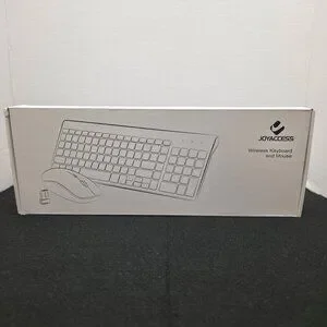 JoyAccess Wireless Keyboard & Mouse Combo – Battery Operated – Black/Grey – New