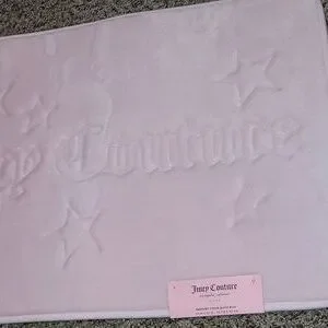 Juicy Couture Blush Pink Star Bath Mat - 20x32