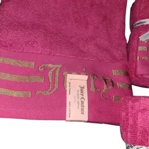 Juicy Couture Pink & Gold Towel Set