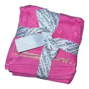 Juicy Couture Vibrant Pink Wash Cloth Set