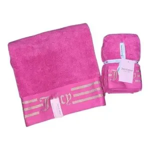 Juicy Couture Vibrant Pink Wash Cloth Set