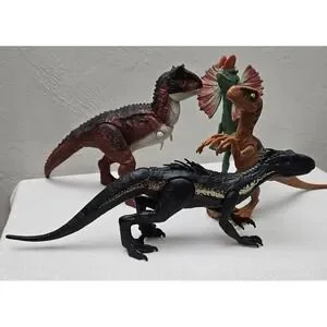 Jurassic World Dinosaur Lot Indoraptor Carnotaurus Dilophosaurus Velociraptor