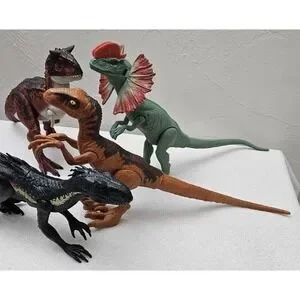 Jurassic World Dinosaur Lot Indoraptor Carnotaurus Dilophosaurus Velociraptor