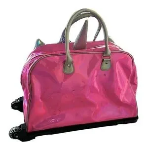 JUSTICE Girls Unicorn Sequin Rolling Travel Bag Carry-On