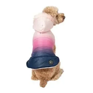 Justice Pet Reversible Puffer Jacket Chest And Neck Strap Ombre XS