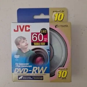 JVC DVD-RW 60 Min 2.8GB/Go Set of 10 - NEW SEALED