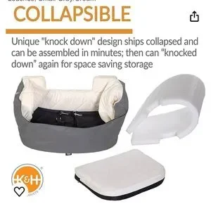 K&H Bucket Booster Collapsible Pet Seat Small Dogs Up To 20 Lbs. NWT