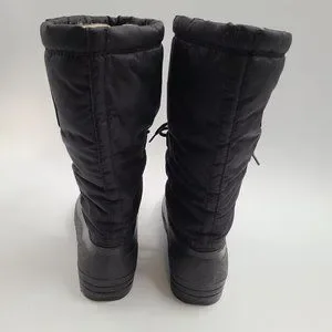 Kamik Snow Winter Boots US Sz 7 Black Drawcord Waterproof Removable Liner Canada