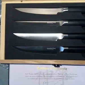 Kamikoto Steak Knives Set Of 4 New In Box With Certificate Of Authenticity