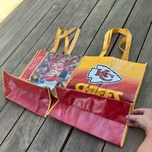 Kansas City Chiefs KC Reusable Tailgate Tote Bags 13”x15” Football Game Mahomes