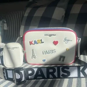 KARL LAGERFELD structured camera-style crossbody bag KARL LAGERFELD structured camera-style crossbody bag
