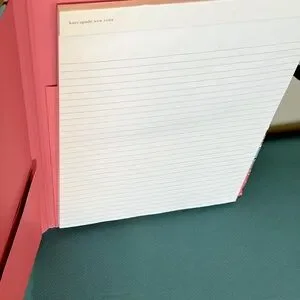 KATE SPADE Floral Clipboard Folio Sunset Blooms Lined Note Pad Office School NWT