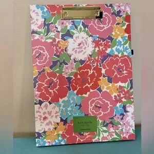 KATE SPADE Floral Clipboard Folio Sunset Blooms Lined Note Pad Office School NWT