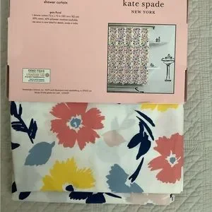 Kate Spade Floral Shower Curtain Gala Bathroom Decor NWT