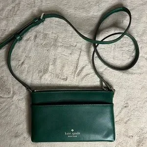 Kate Spade Green Crossbody Bag with Adjustable Strap