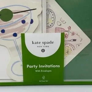Kate Spade New York X Target 10 Ct Party Invitations With Envelopes Cream Green