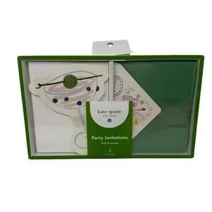Kate Spade New York X Target 10 Ct Party Invitations With Envelopes Cream Green