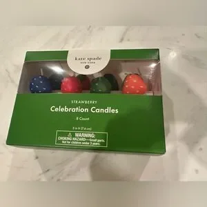 Kate Spade New York X Target 8pk Strawberries Celebration Candles NWT