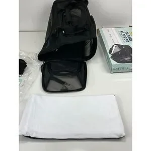 Katziela Safari Sleeper Pet Carrier w/ Pet Bed Small Pets Black Airline Approved
