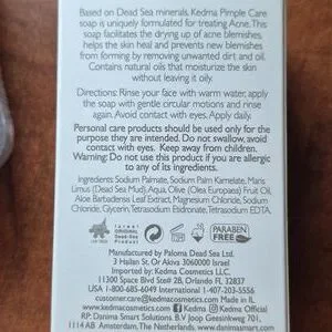 Kedma Dead Sea Pimple Care Soap-New In Package. 4.4 OZ