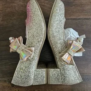 Kelly Katie Girl Dress Heels Size 1 Gold/PU