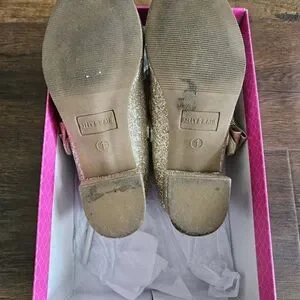 Kelly Katie Girl Dress Heels Size 1 Gold/PU